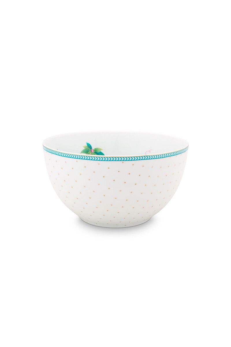 Jolie Bowl Flowers Dots Gold 15 cm