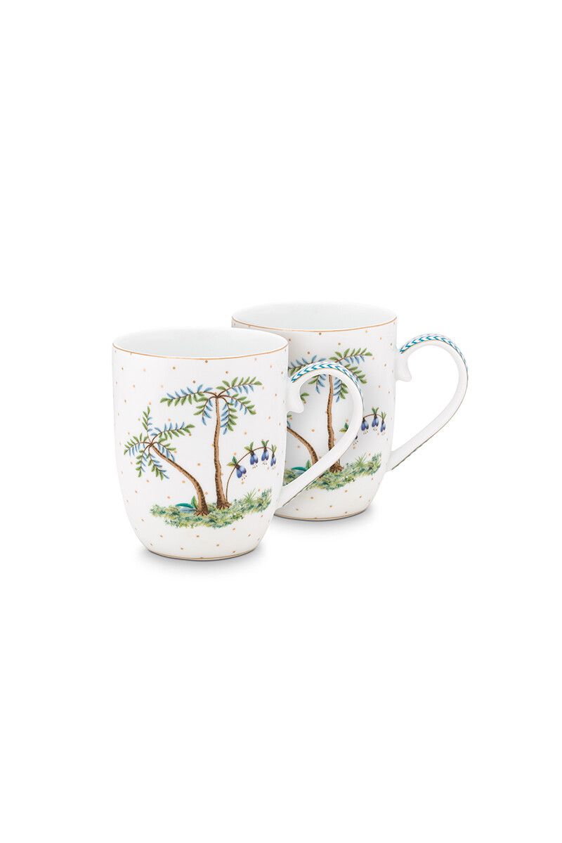 Set/2 Mokken Klein Jolie Stippen Goud Blauw