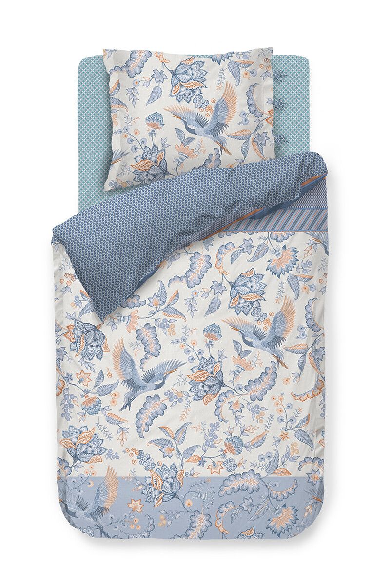 Bettbezug Royal Birds Blau