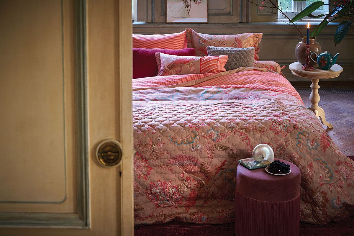Duvet Cover Royal Birds Pink