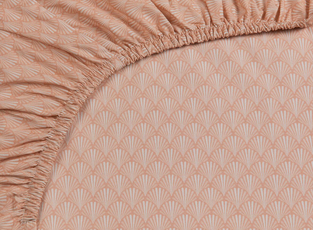 Drap-Housse Scala en Coloris Corail