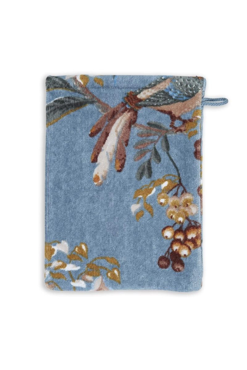 Washcloth Set/3 Secret Garden Blue 16x22cm