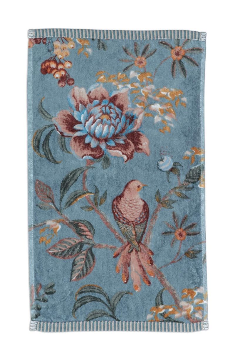 Gastendoek Set/3 Secret Garden Blauw 30x50cm