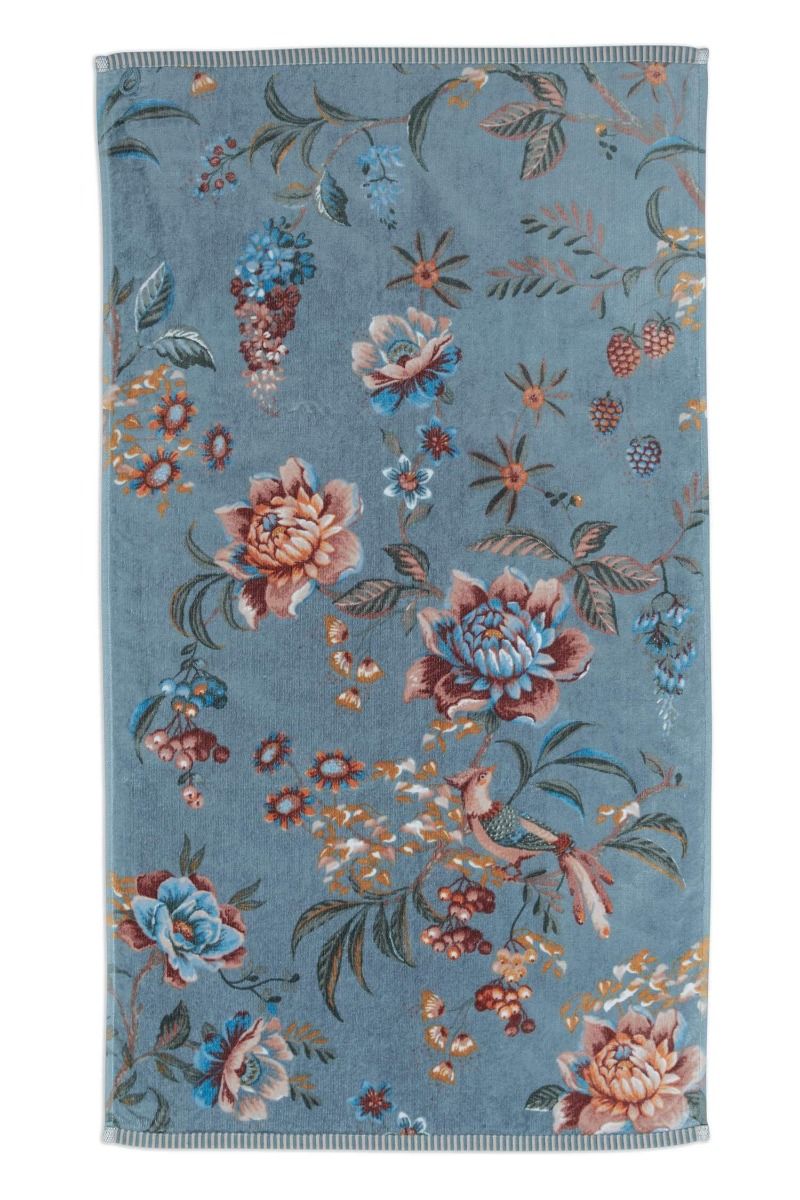 Bath Towel Secret Garden Blue 55x100cm