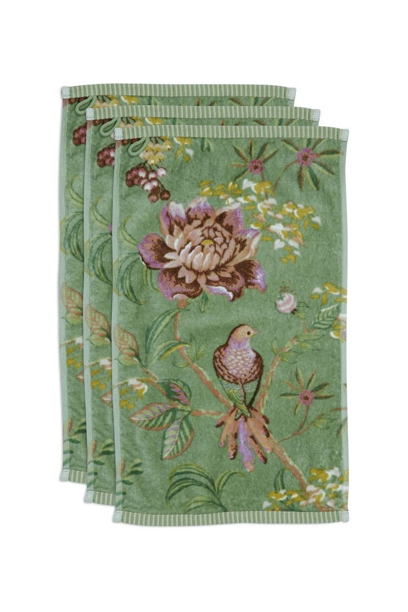 Gastendoek Set/3 Secret Garden Groen 30X50cm