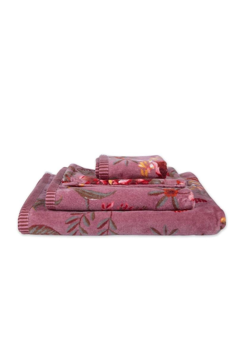 Large Bath Towel Secret Garden Mauve 70x140cm