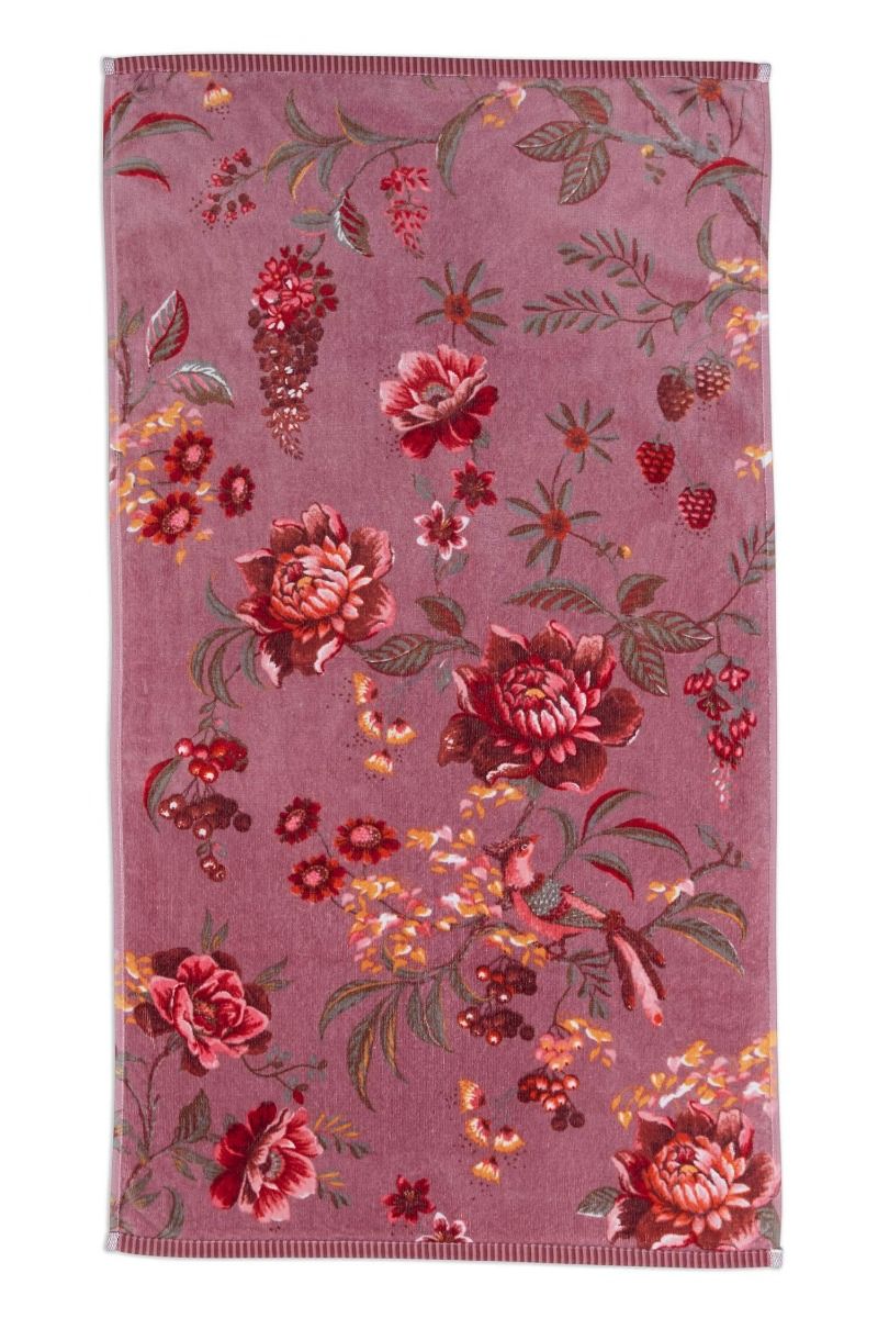 Badhanddoek Secret Garden Mauve 55x100cm