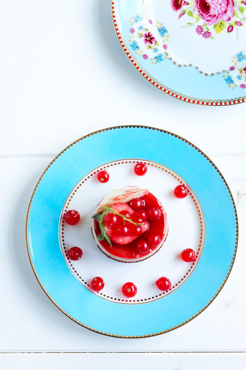 Love Birds Breakfast Plate Blue 21 cm