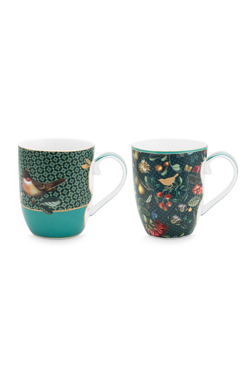 Winter Wonderland Set/2 Mugs Small Green