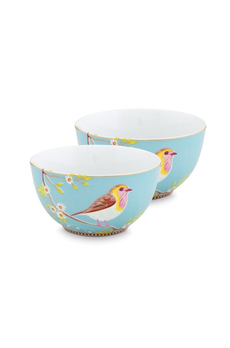 Pip Studio 3 Blue Breakfast Set With Bird 51020108