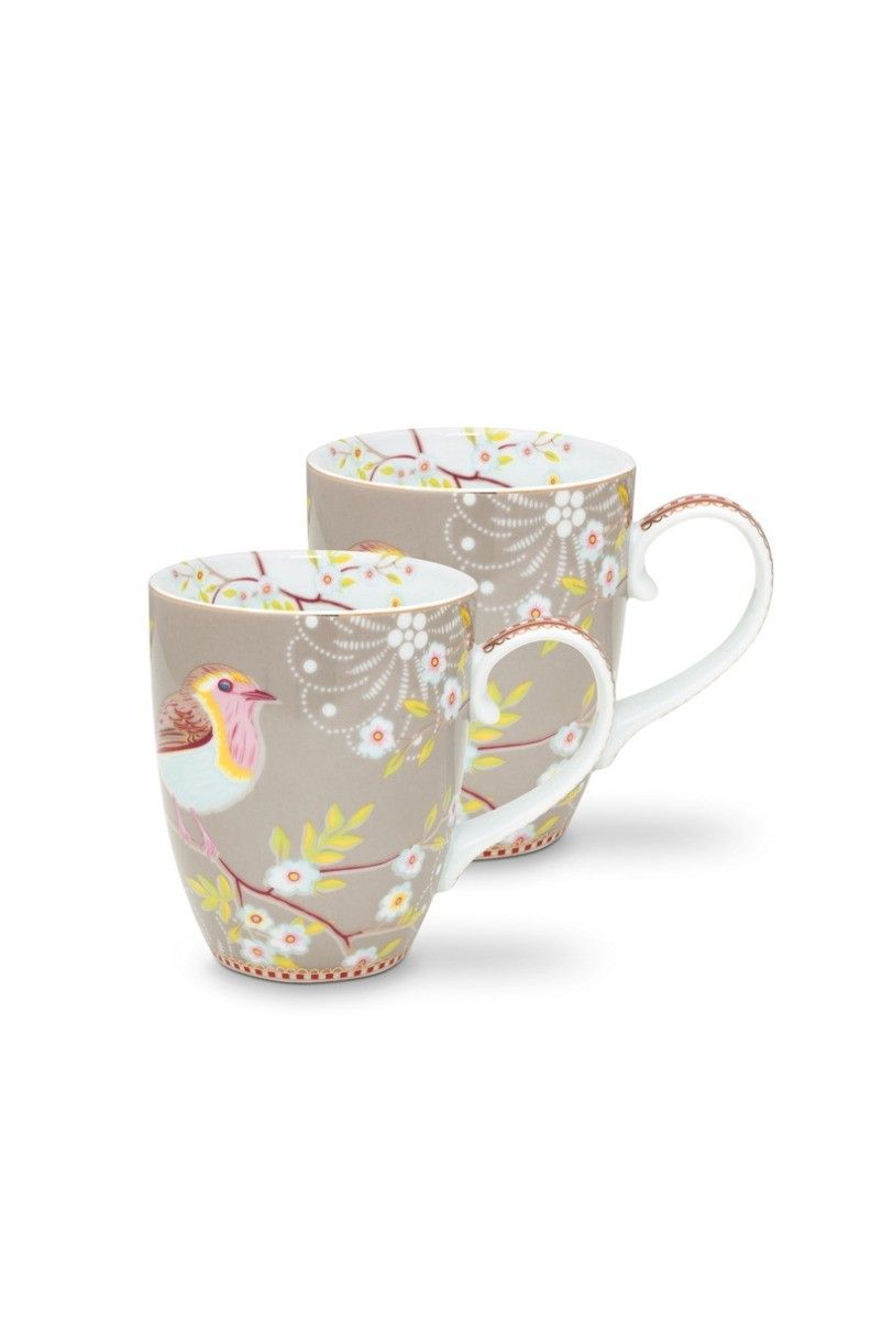 Early Bird Set/2 Tassen Gross Chinese Rose Khaki
