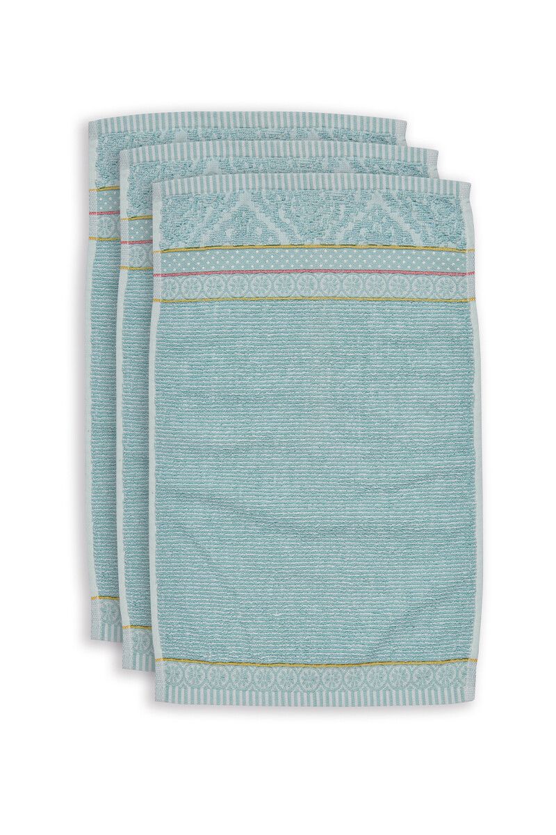 Guesttowel Set/3 Soft Zellige Blue 30x50 cm