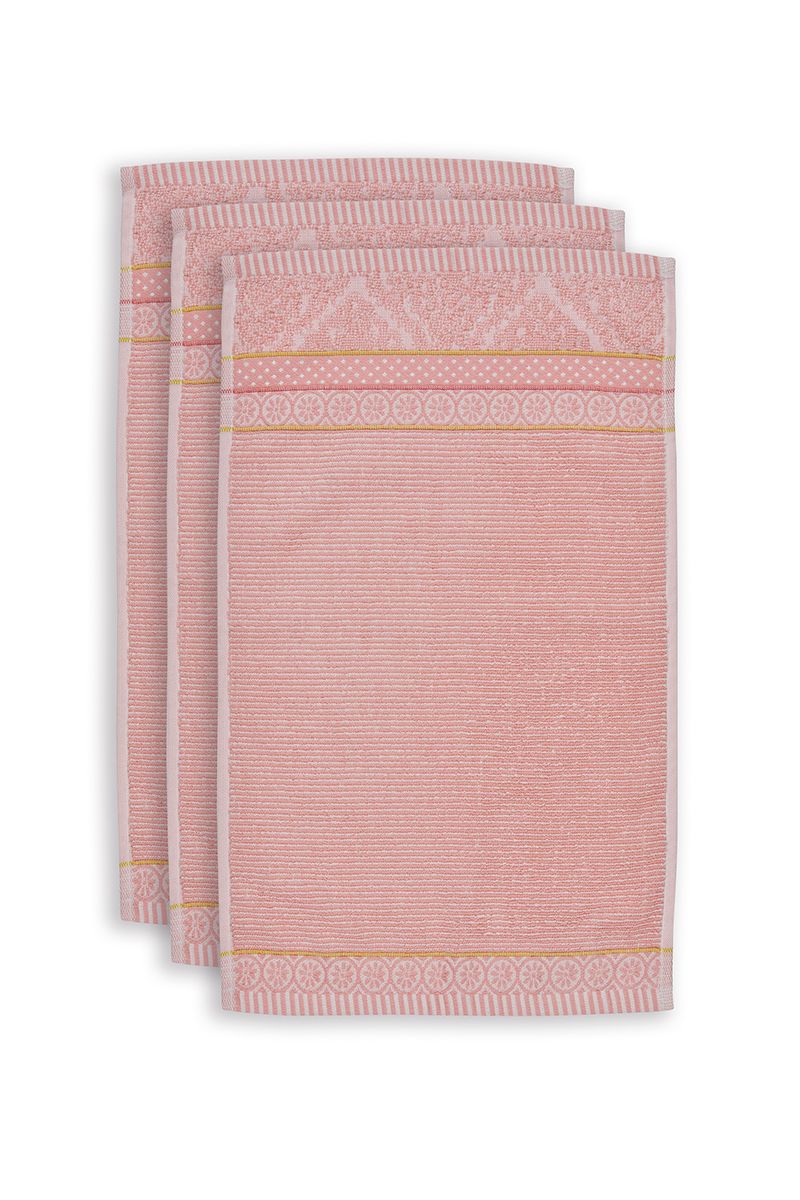 Gästehandtuch Set/3 Soft Zellige Rosa 30x50 cm