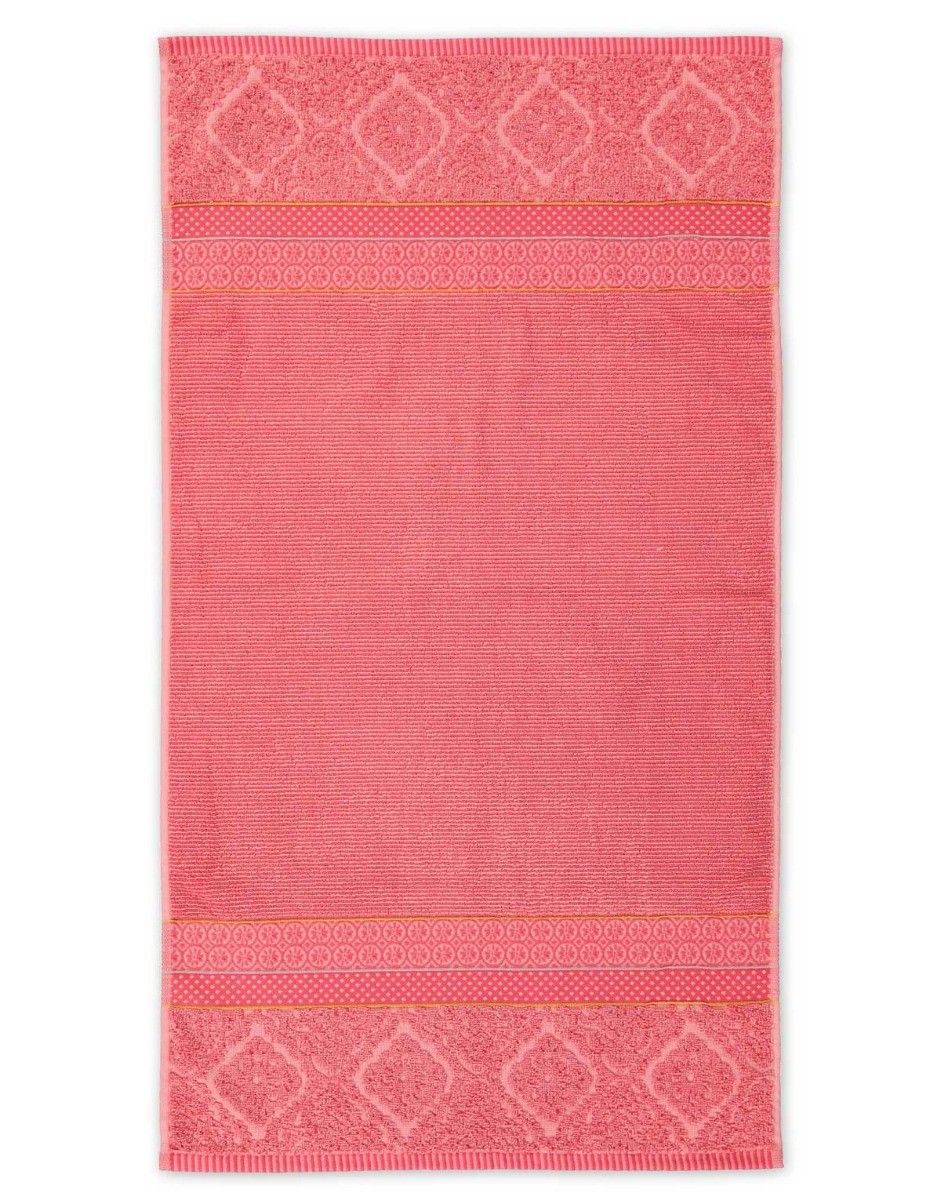 Bath towel Soft Zellige Coral 55x100 cm