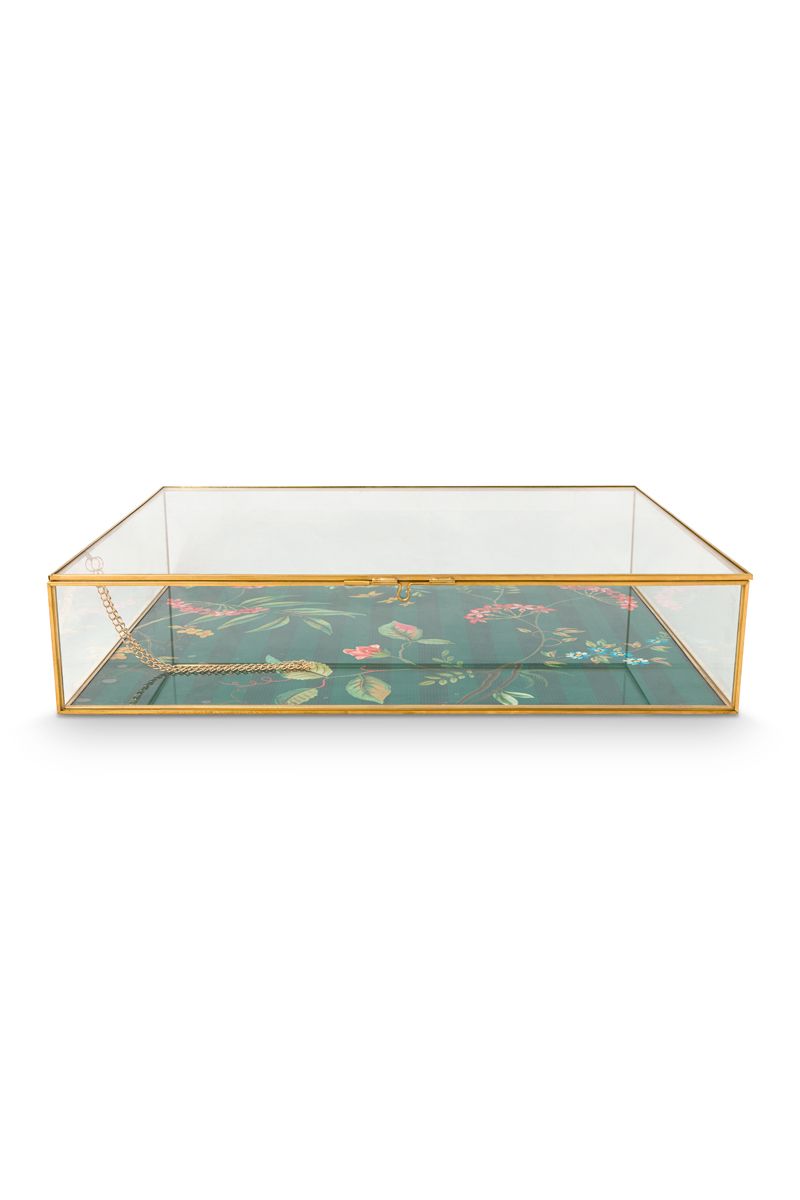 Aufbewahrungskiste Glas Gold XL