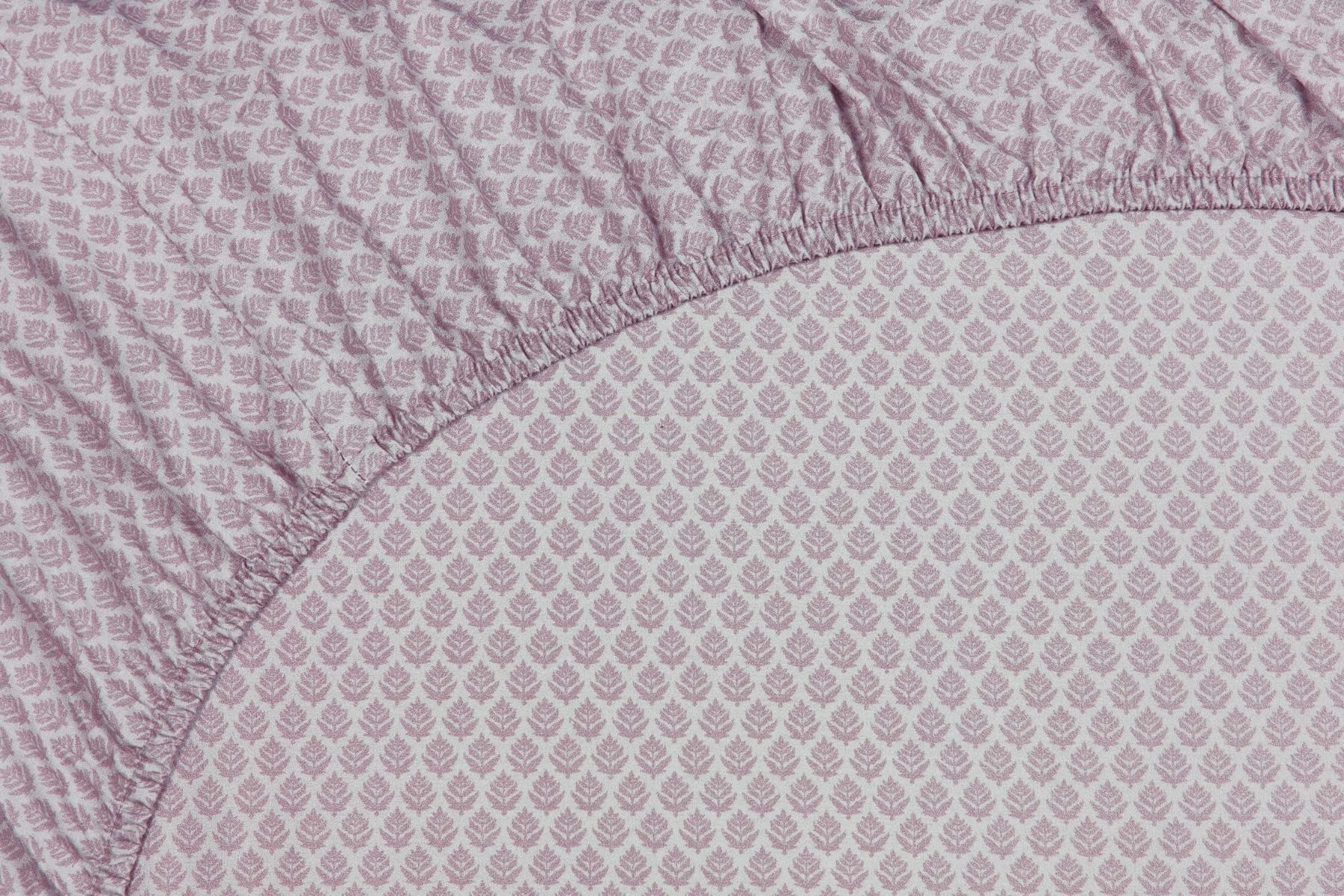 Fitted Sheet Thousand Leaves Lilac