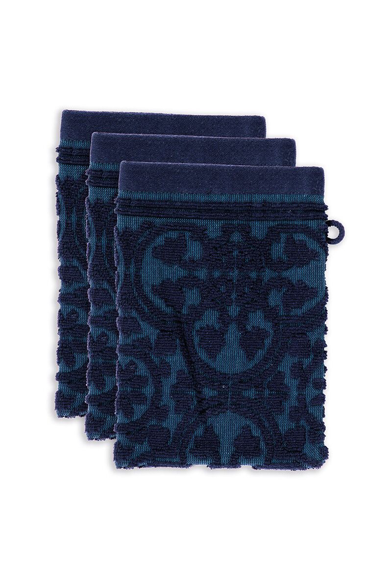 Washcloth Set/3 Tile de Pip Dark Blue 16x22 cm