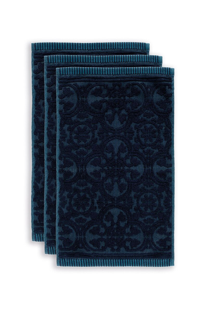 Guesttowel Set/3 Tile de Pip Dark Blue 30x50 cm