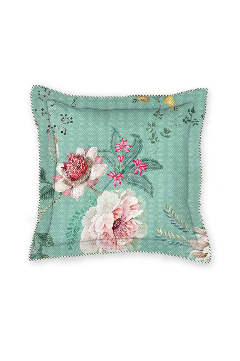 Quadratisches Zierkissen Tokyo Bouquet Grün