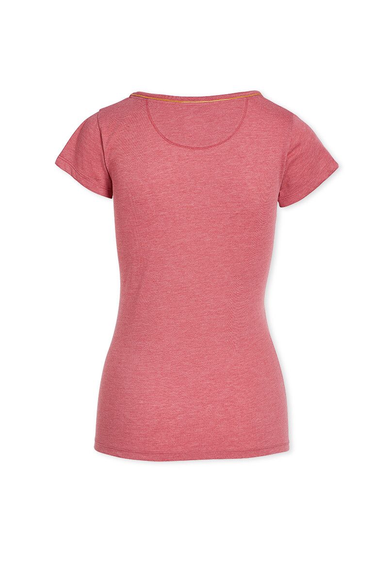 Top Korte Mouw Melee Roze