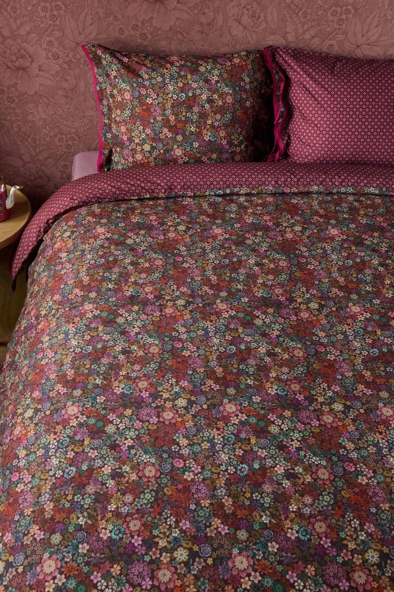 Duvet Cover Set Tutti i Fiori Dark Red