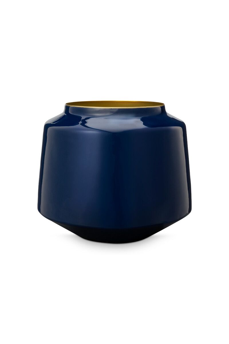 Metal Vase Blue 22 cm