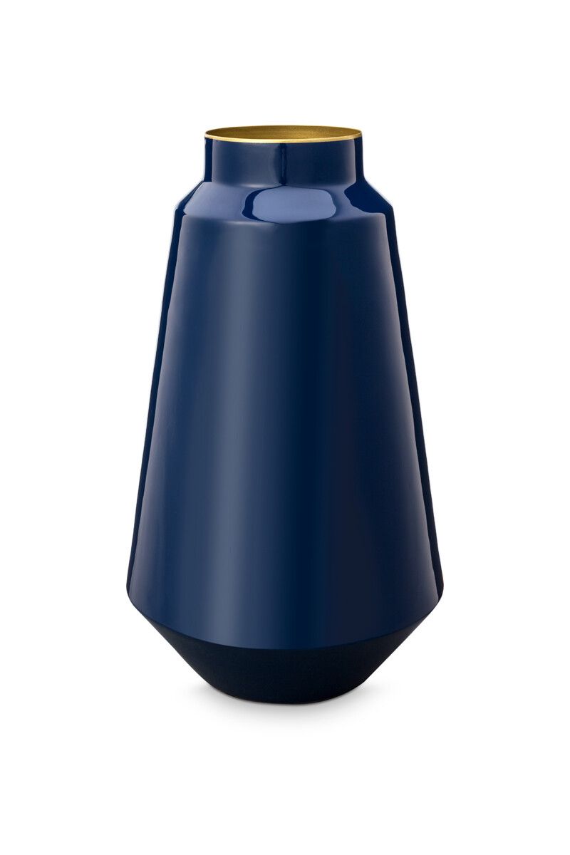 Metal Vase Blue 36 cm