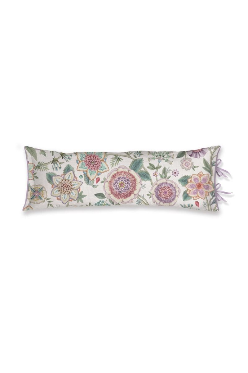 Coussin Décoratif Rectangulaire Viva Las Flores Blanc