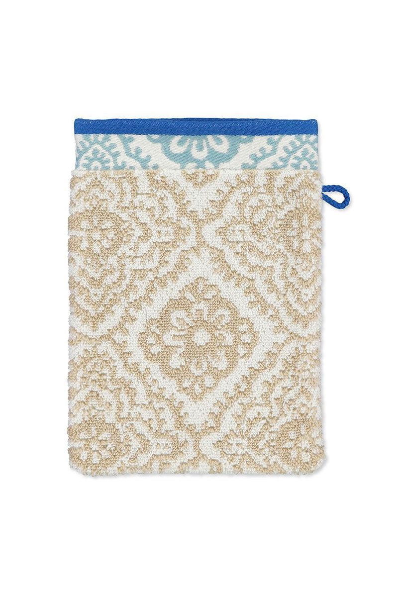 Wash cloth Jacquard Check Khaki 16x22 cm