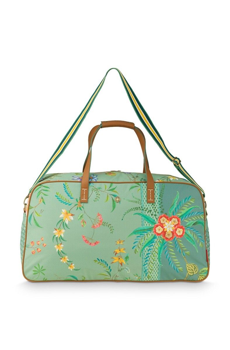 Travelbag Large Petites Fleurs Green