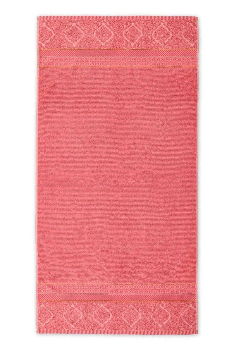 Grande Serviette de Bain Soft Zellige en Coloris Corail 70 x 140 cm