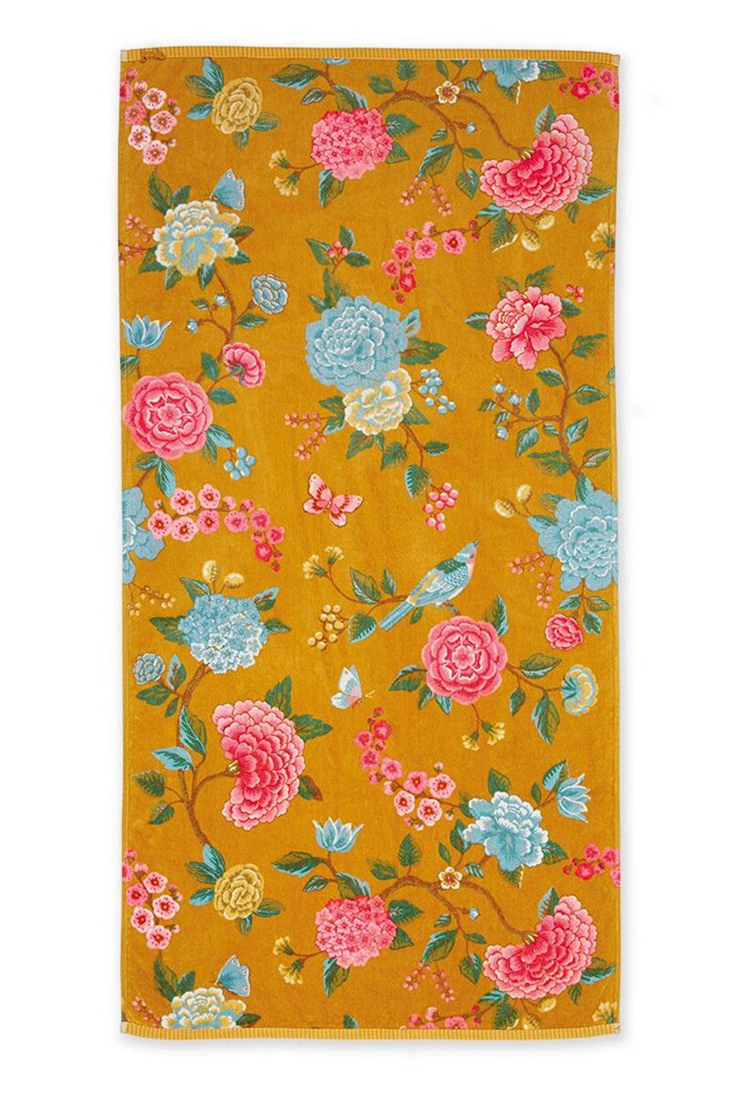 Large Bath Towel Good Evening Yellow 70x140 cm