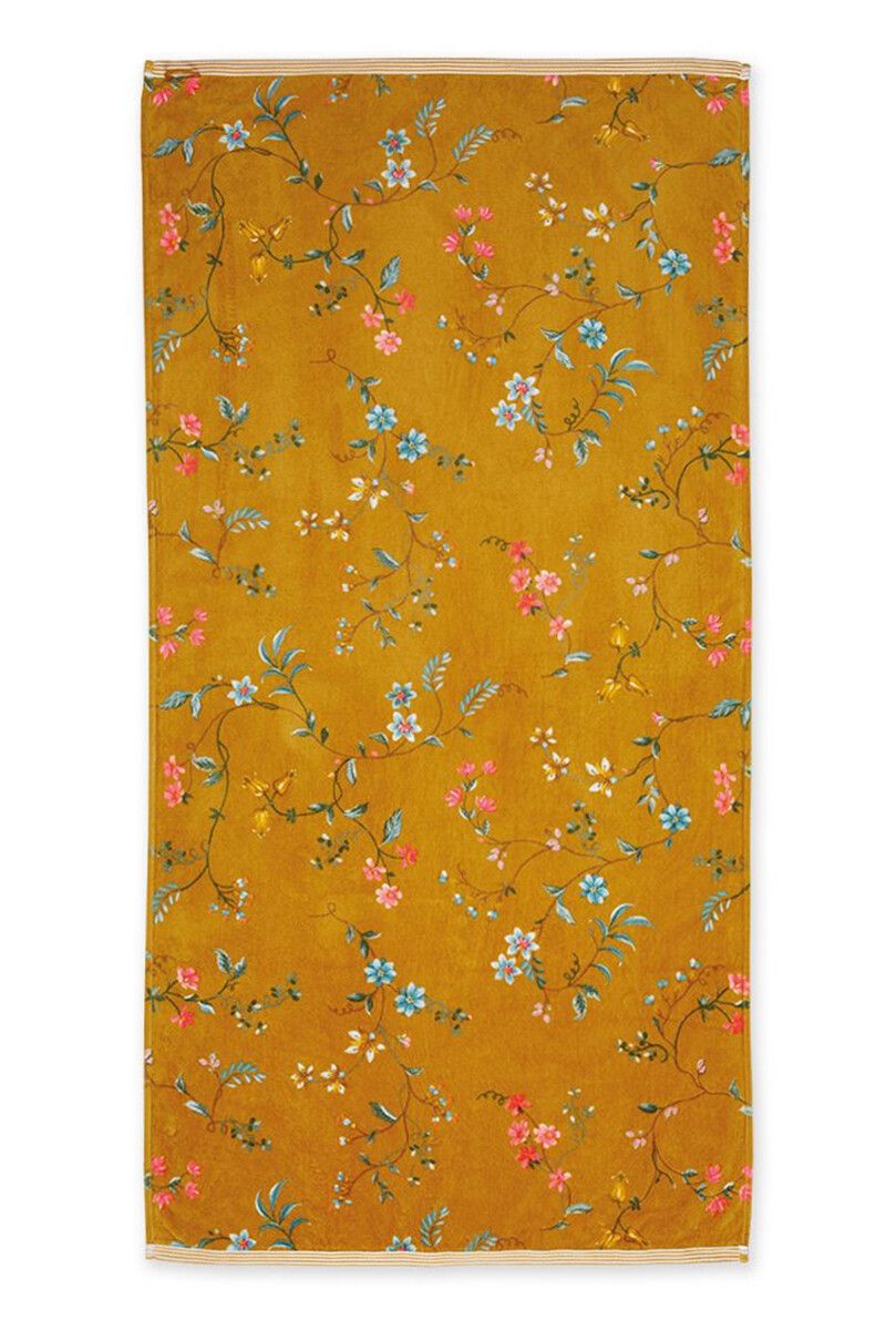 Grote Handdoek Les Fleurs Geel 70x140 cm