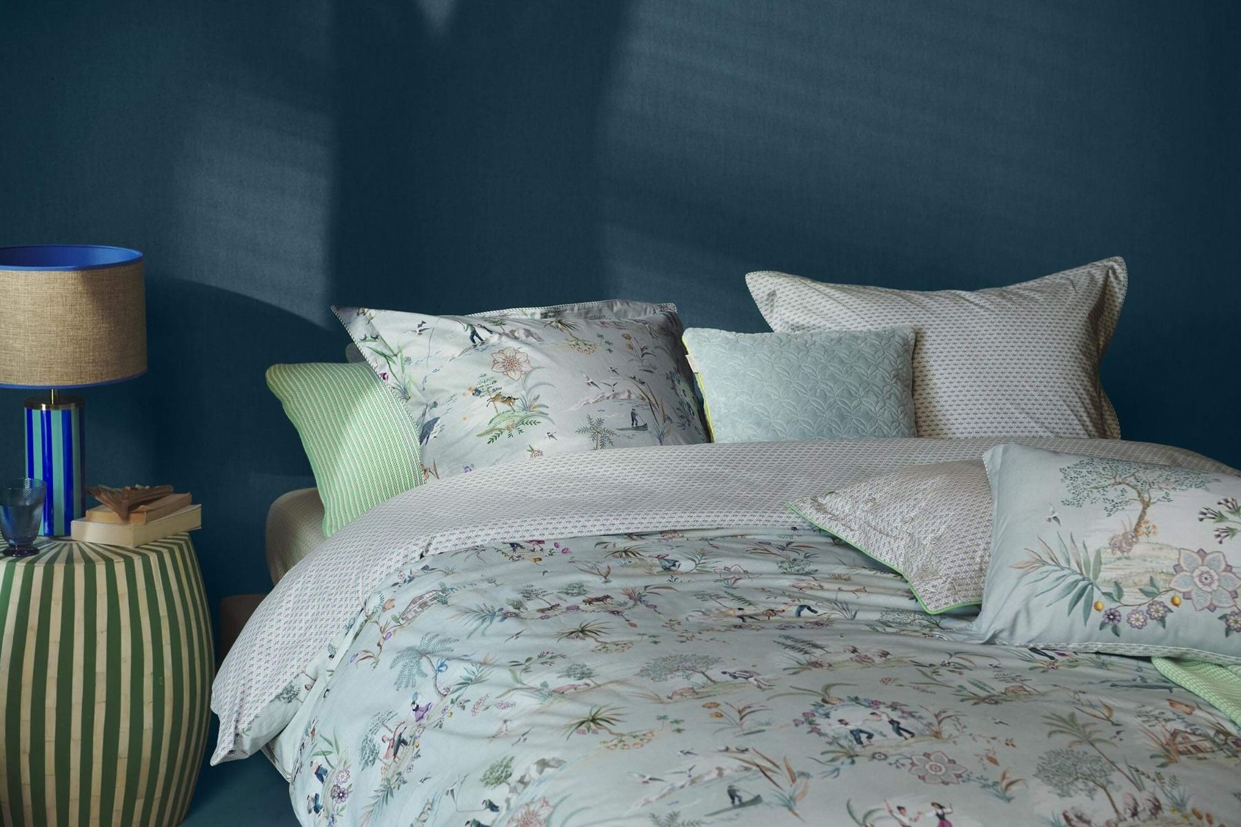 Ensemble housse de couette Zubieta Bleu