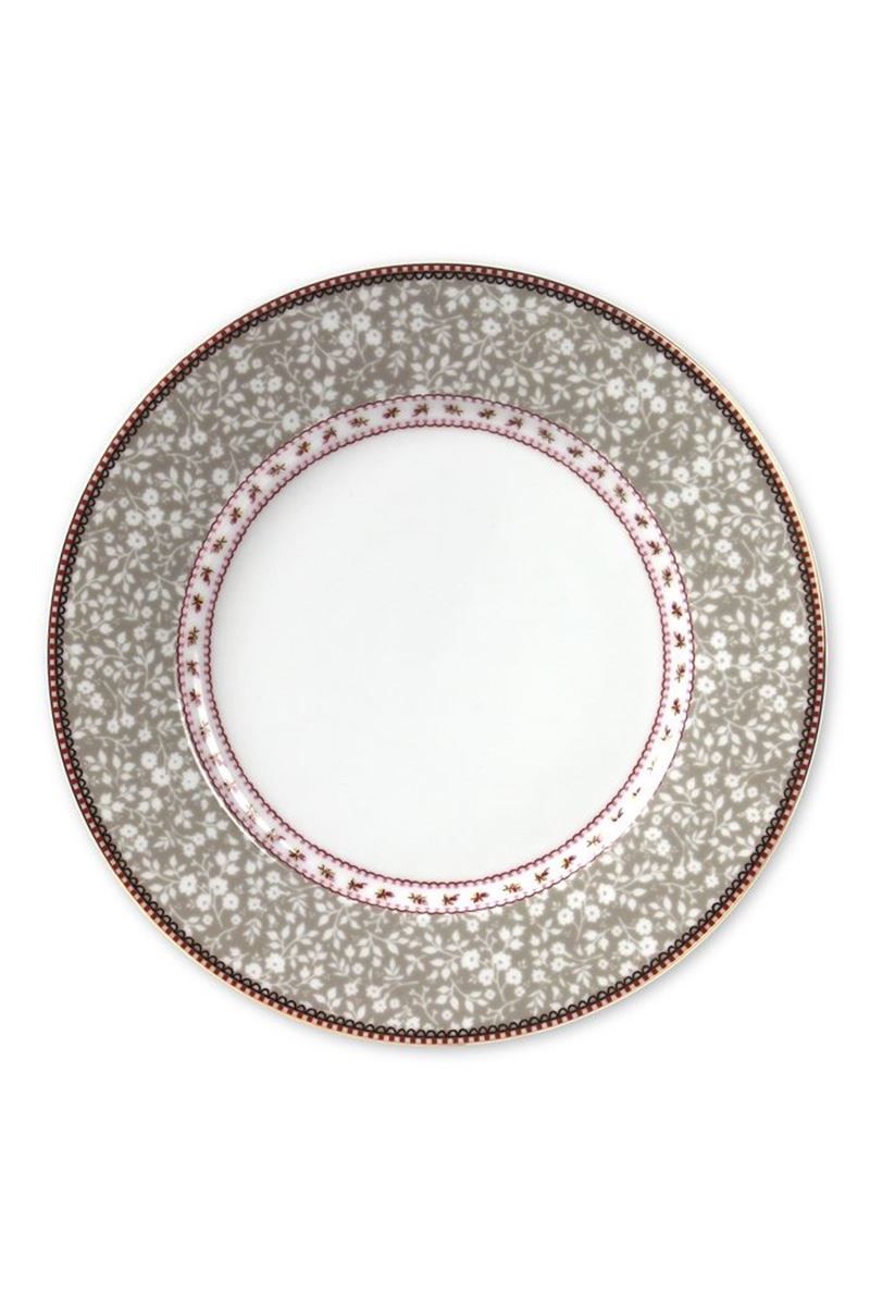 Floral dinerbord khaki 26,5 cm
