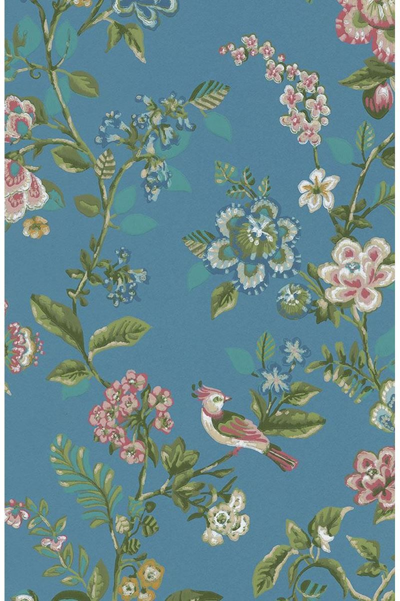 Pip Studio Botanical Print Vliestapete Hellblau