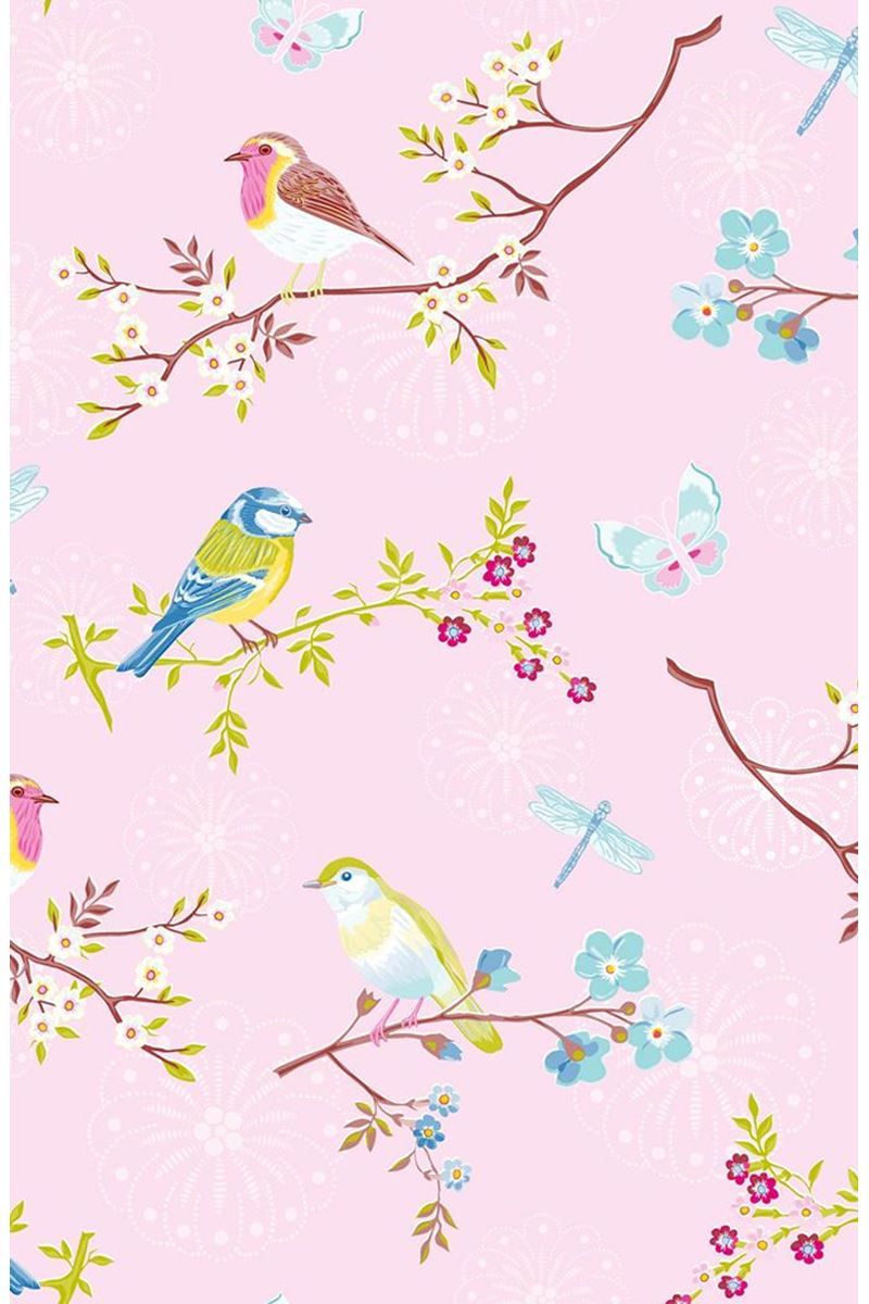 Pip Studio Early Bird Non-Woven Wallpaper Light Pink
