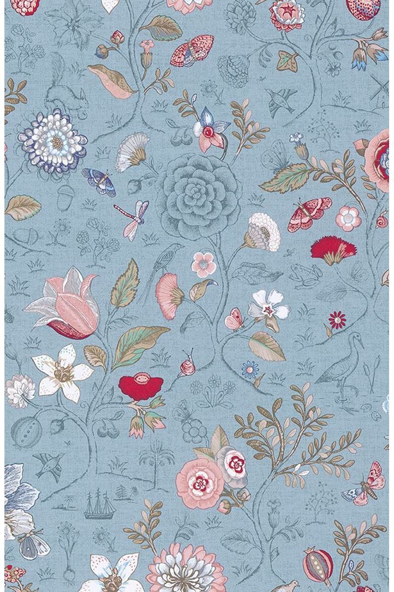 Pip Studio Spring to Life Non-Woven Wallpaper Light Blue