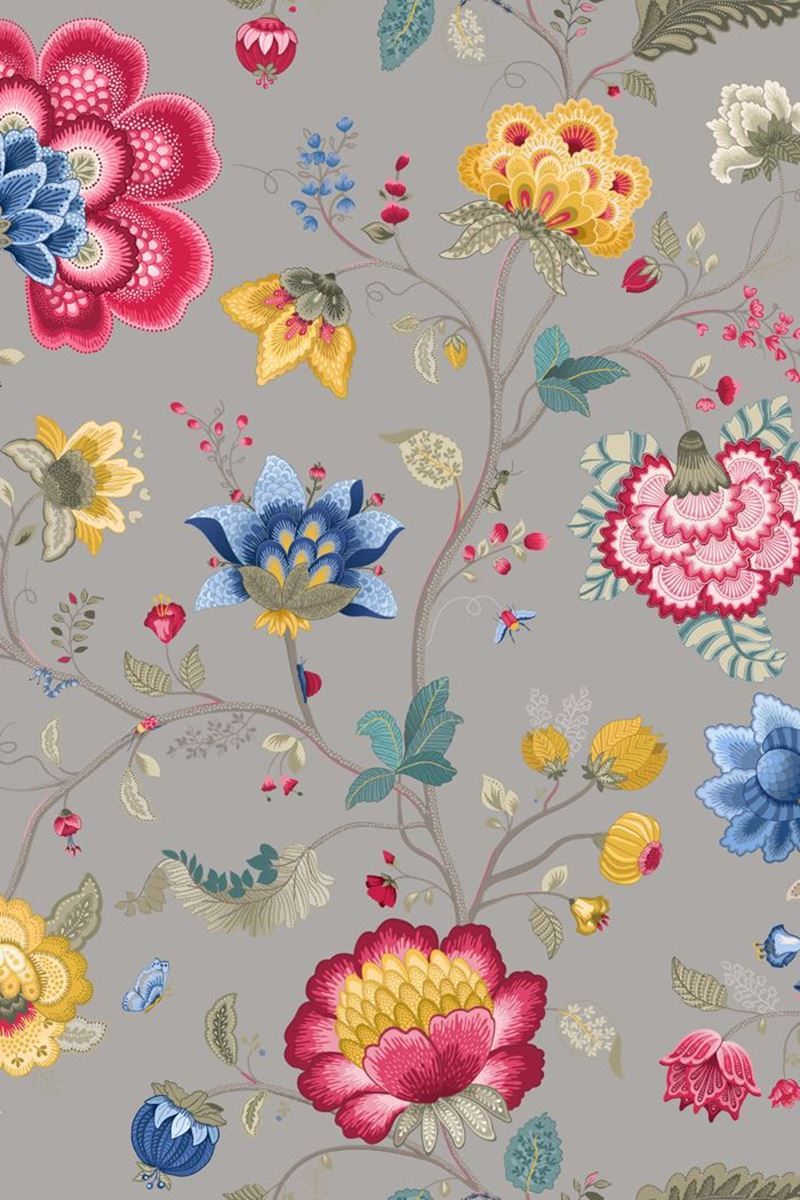 Pip Studio Floral Fantasy Non-Woven Wallpaper Light Taupe