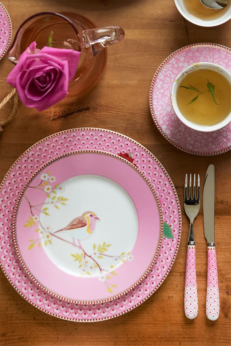 Floral ontbijtbord Early Bird Roze 21 cm