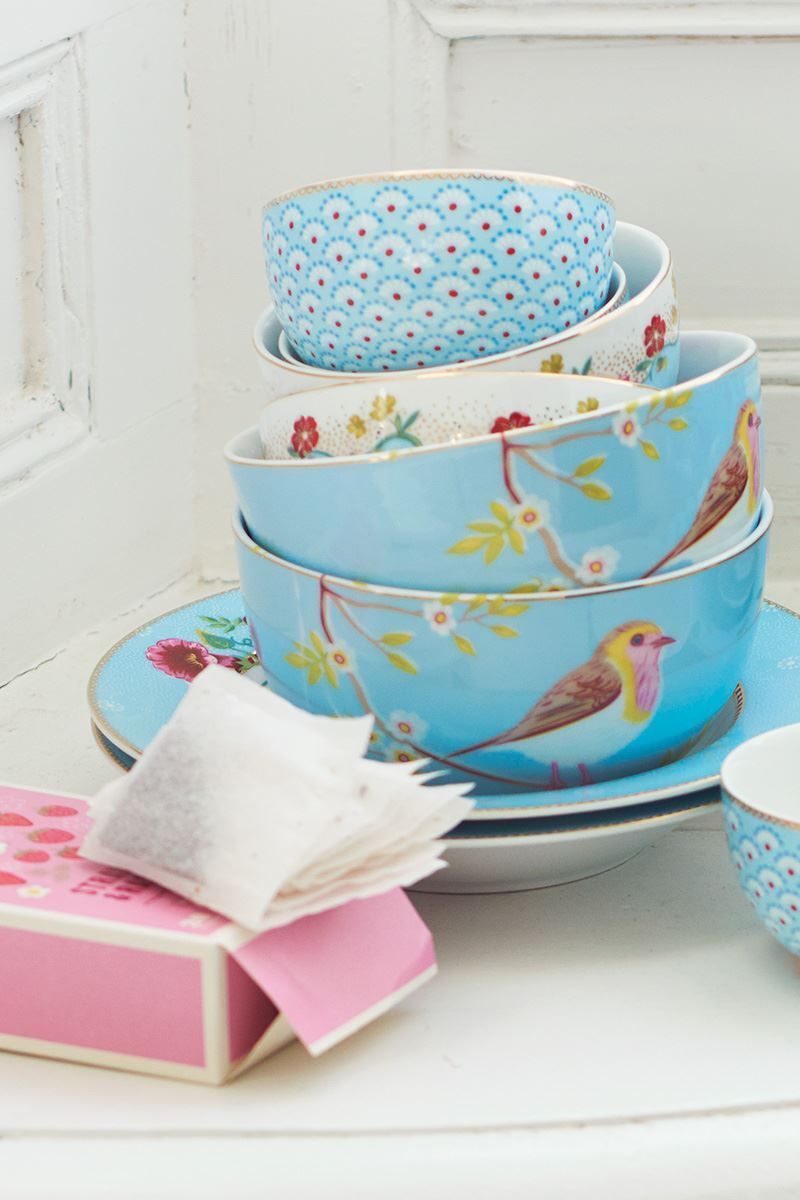 Floral Bowl Early Bird 15 cm Blue