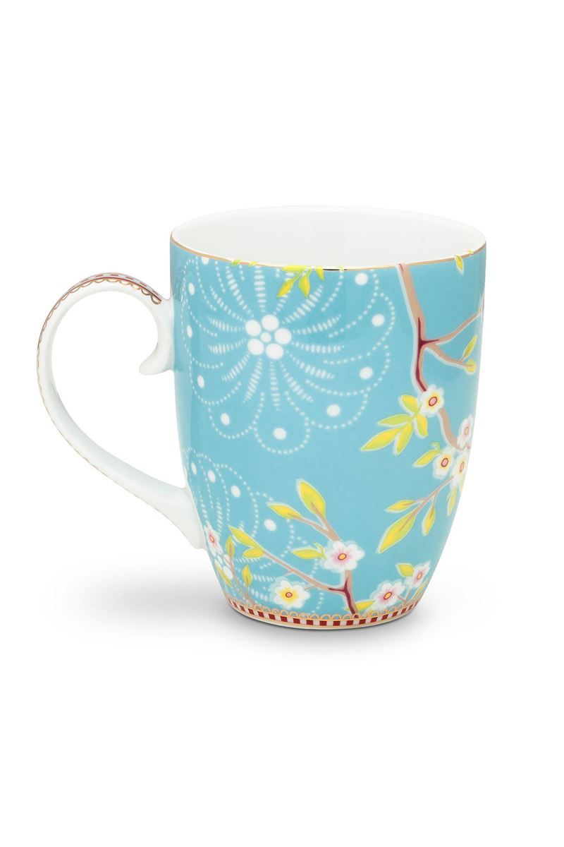 Floral Tasse groß Early Bird Blau