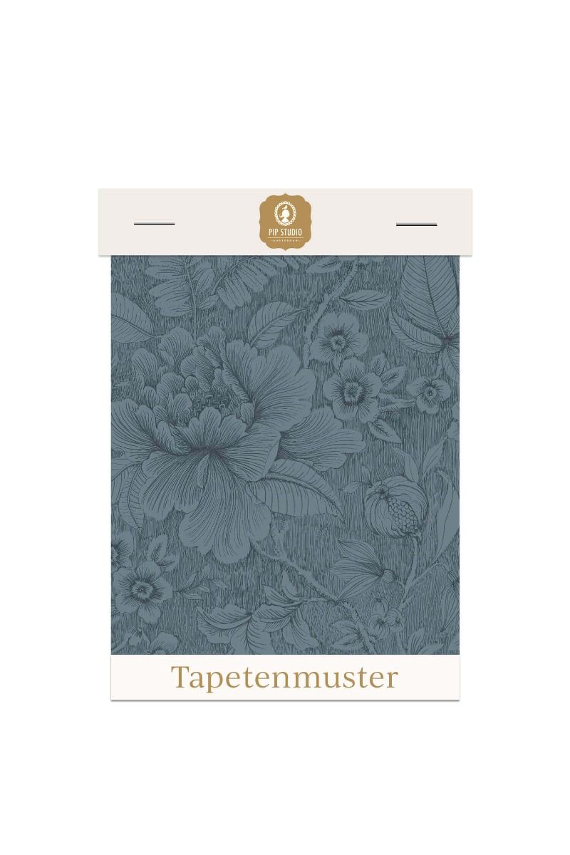 Tapetenmuster Casa dei Fiori Denim Blau