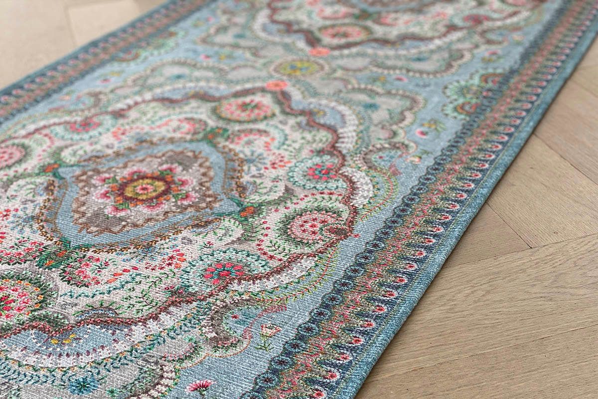 Tapis Coureur Majorelle par Pip Pastel Bleu