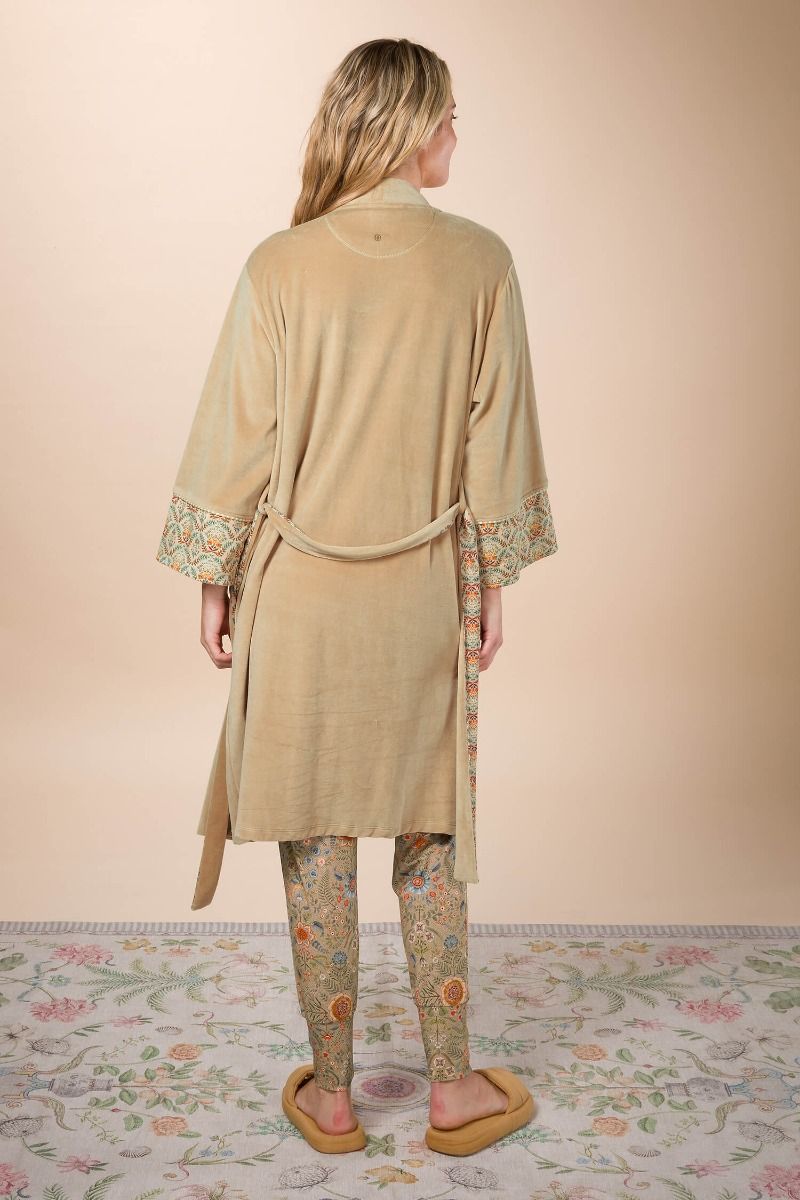 Naomi Kimono Velvet Solid Sable