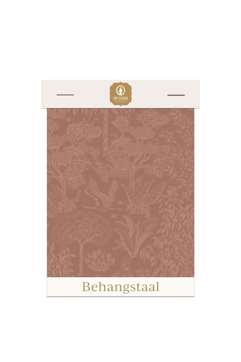 Behangstaal Origami Tree Terra/Rosé Goud