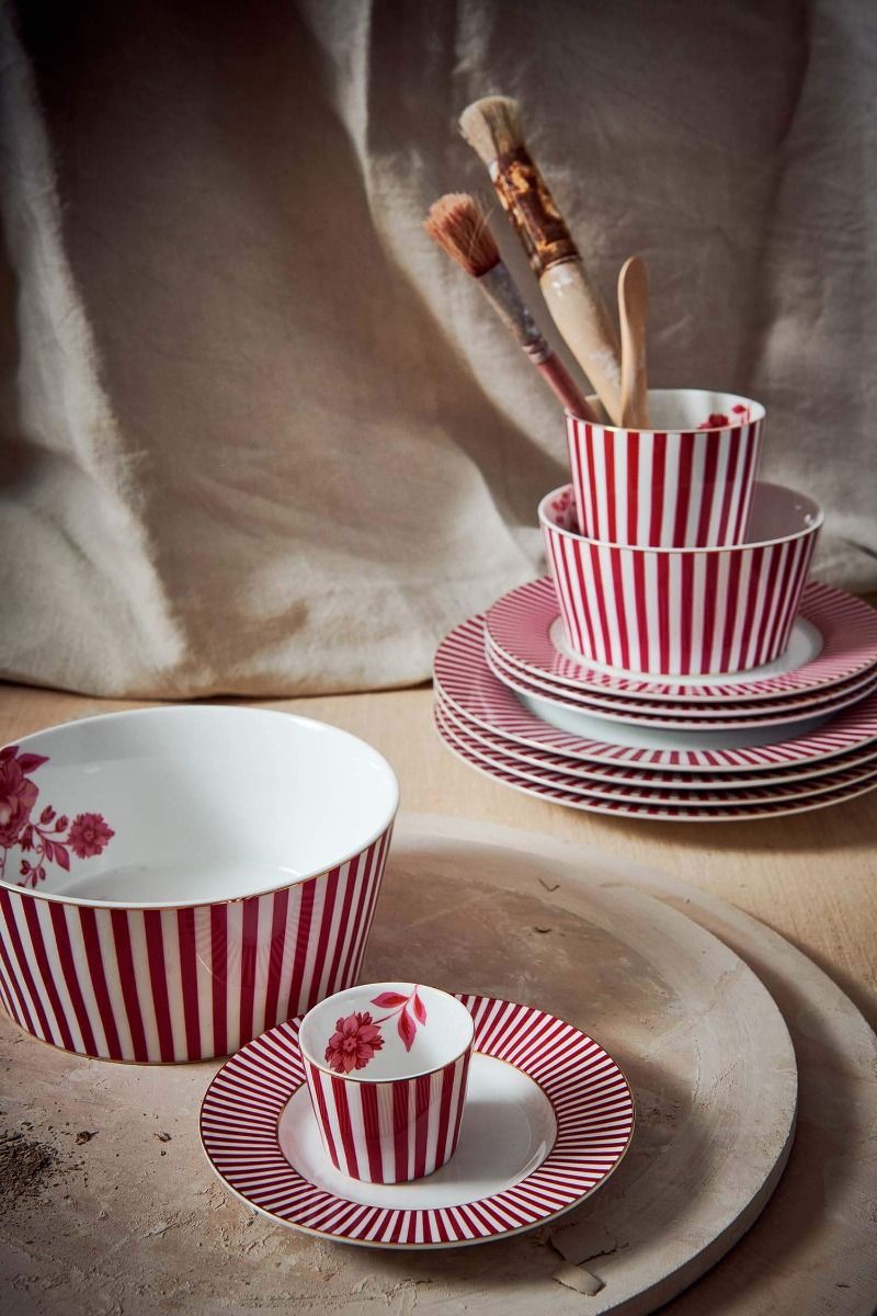 Royal Stripes Egg Cup Dark Pink