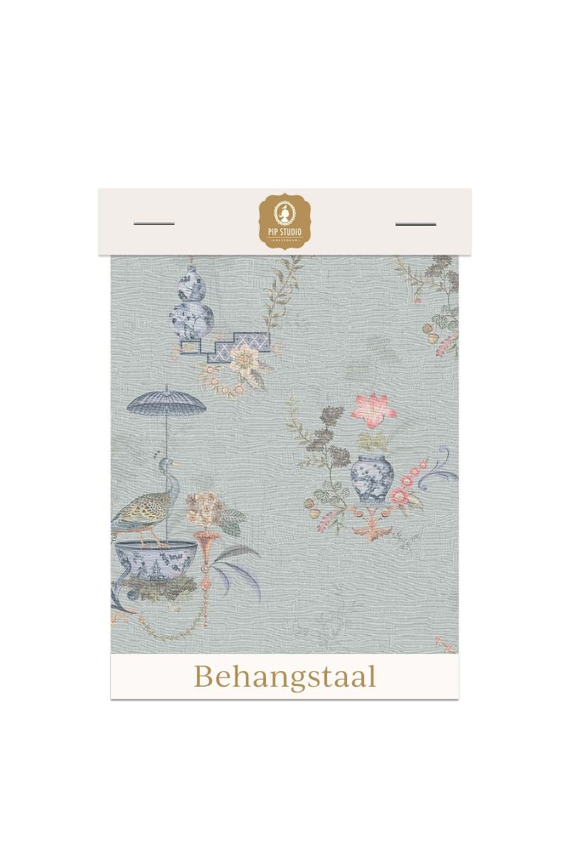 Behangstaal Chinese Porcelain Licht Blauw