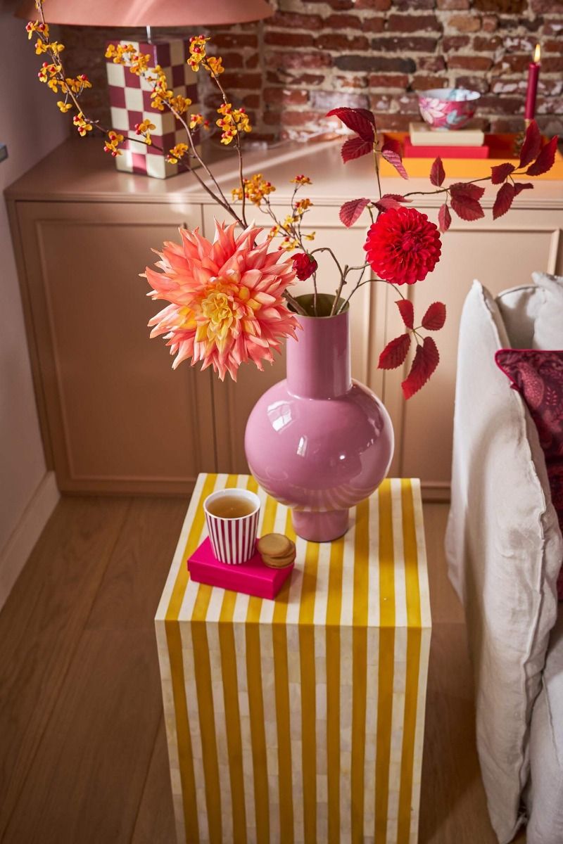 Metalen Vaas Roze 40cm