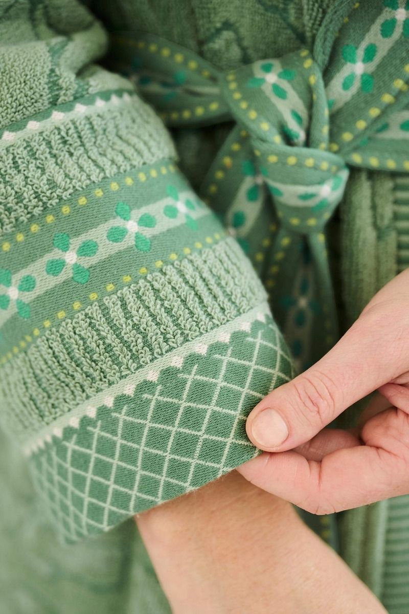 Badjas Jasmin Jacquard Groen